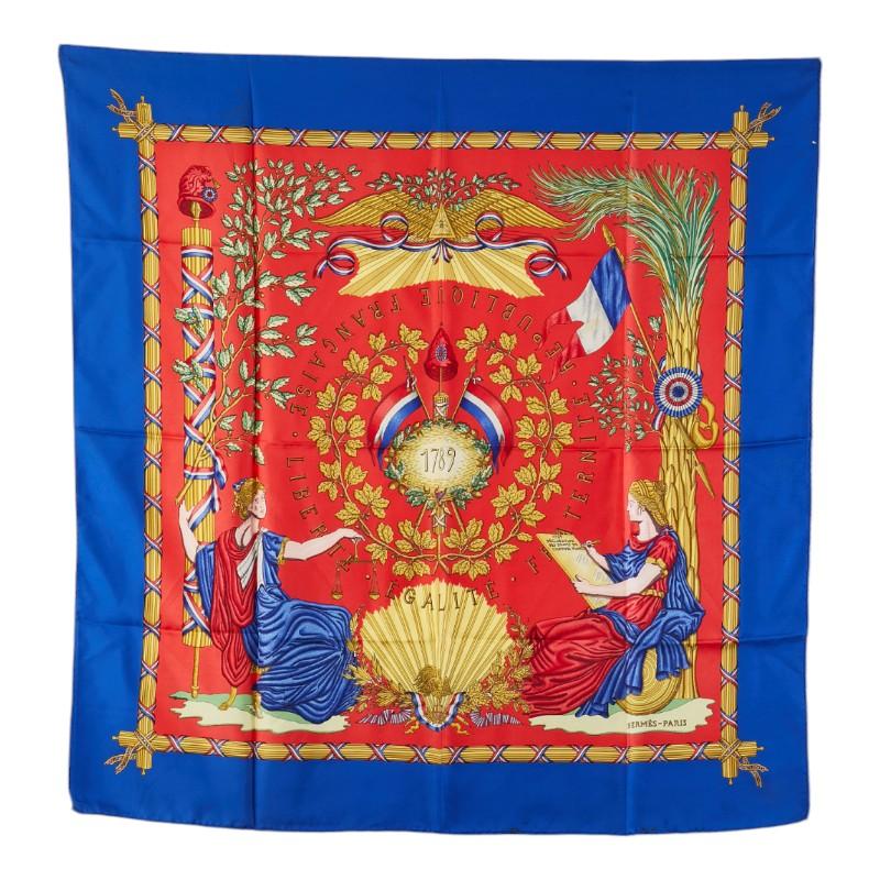 HERMES エルメス カレ90 1789 LIBERTE EGALITE FRATERNITE