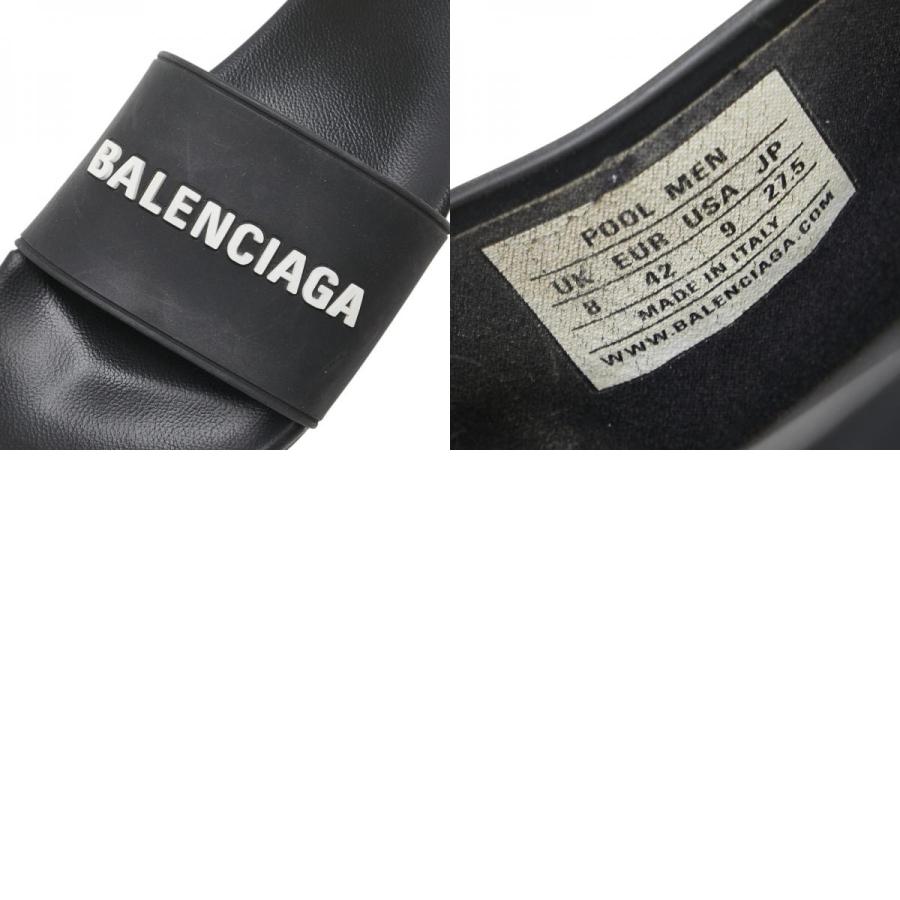 BALENCIAGA（バレンシアガ） ロゴ サンダル サイズ：27.5 ブラック