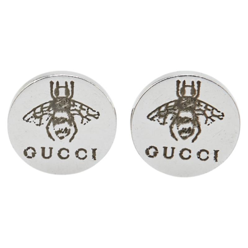 GUCCI（グッチ） ビー 蜂 ラウンド カフス SV925 シルバー メンズ