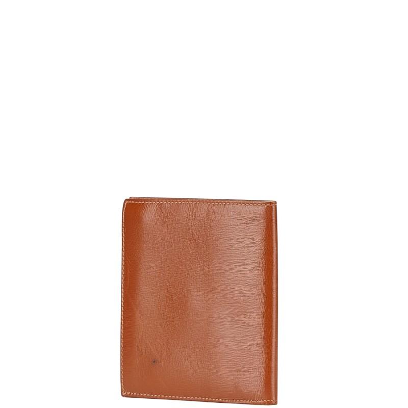 CELINE ブラウンレザー 二つ折り財布 CELINE（セリーヌ） トリオンフロゴ 二つ折り財布 ブラウン レザー