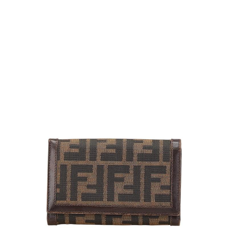 FENDI（フェンディ） ズッカ 二つ折り財布 31052 ブラウン キャンバス