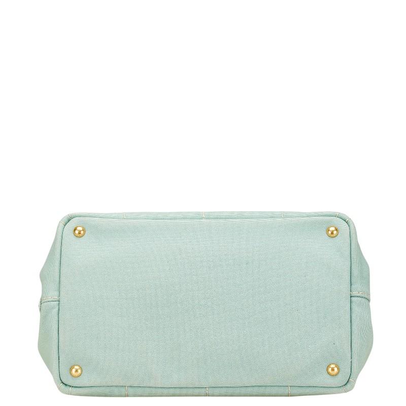 PRADA プラダ カナパ キャンバス ハンドバッグ グリーン PRADA（プラダ） カナパ ハンドバッグ トートバッグ ミントグリーン