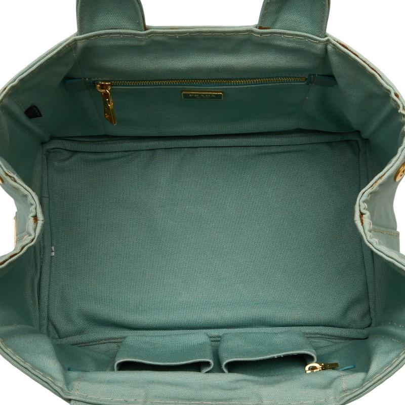 PRADA（プラダ） カナパ ハンドバッグ トートバッグ ミントグリーン 