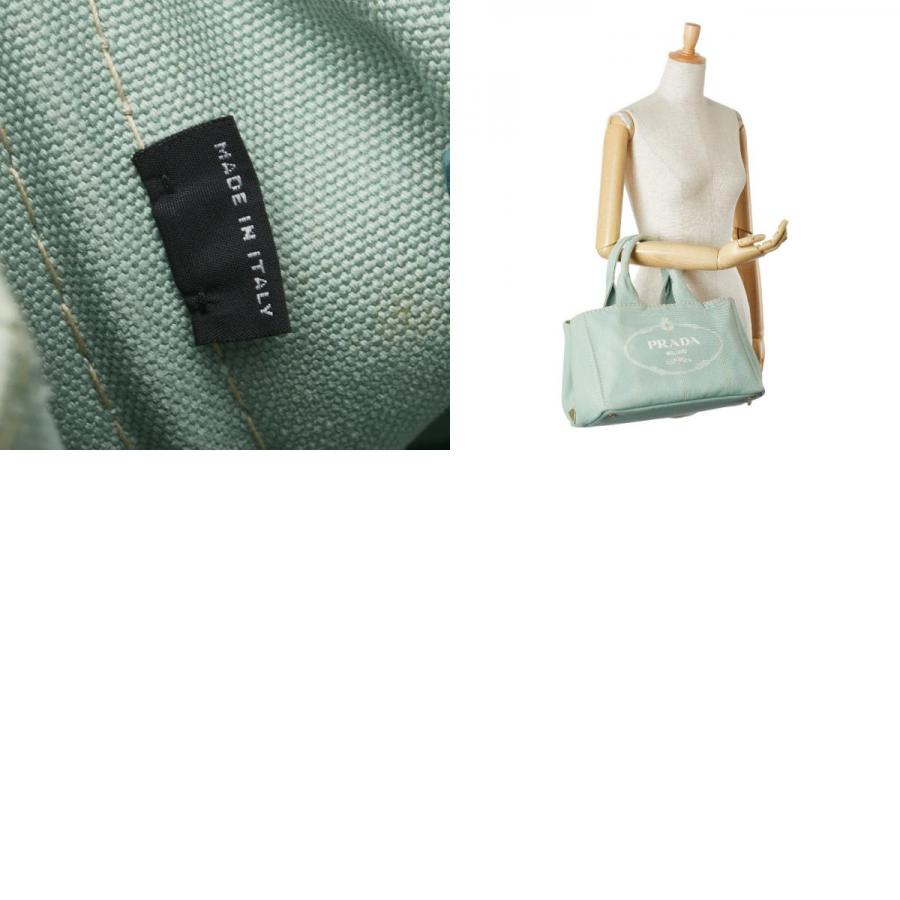 PRADA（プラダ） カナパ ハンドバッグ トートバッグ ミントグリーン