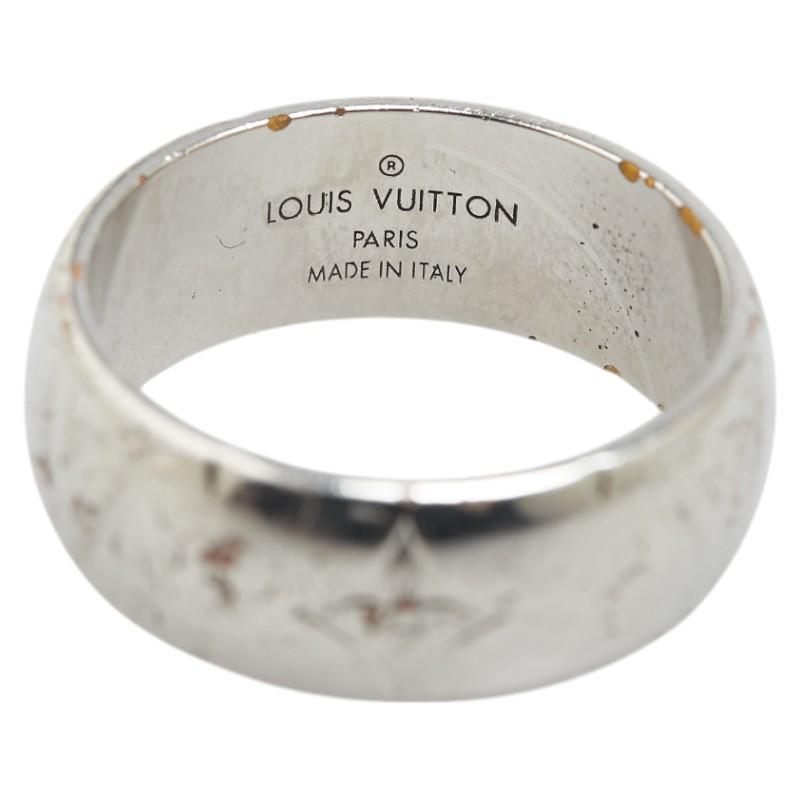 美品 ルイヴィトン モノグラム M62485 リング 指輪 メタル シルバー LOUIS VUITTON ルイ ヴィトン モノグラム リング ペンダント