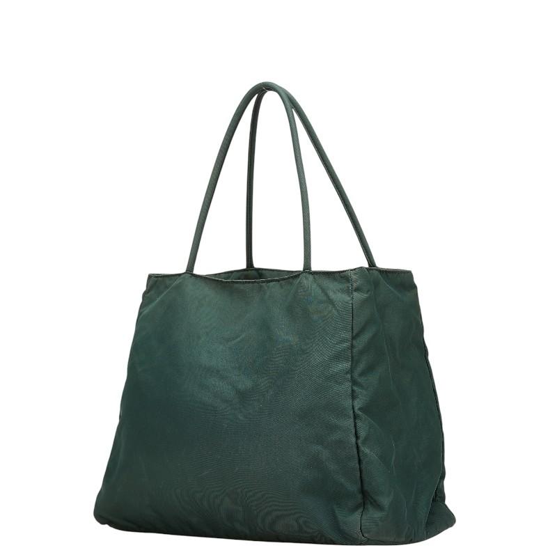 PRADA プラダ テスートナイロン ハンド トート バッグ ダーク グリーン系