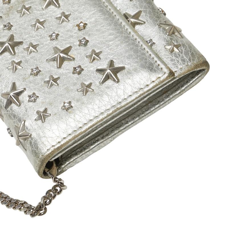 正規品♡最安値♡ジミーチュウ　長財布　星スタッズ　フィリッパ　シルバー　財布 JIMMY CHOO（ジミーチュウ） 財布 長財布 ラウンドファスナー スタッズ