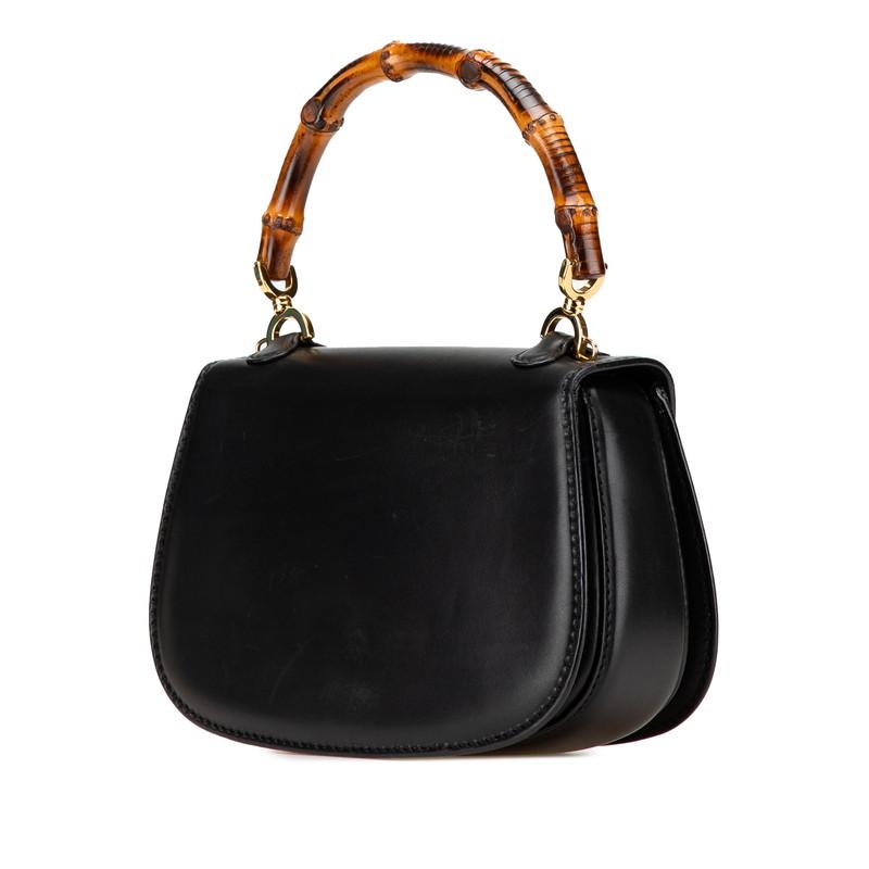 GUCCI グッチ ショルダーバッグ ボディバッグ レザー ブラック バンブー GUCCI（グッチ） バンブー ハンドバッグ ショルダーバッグ 2WAY 000