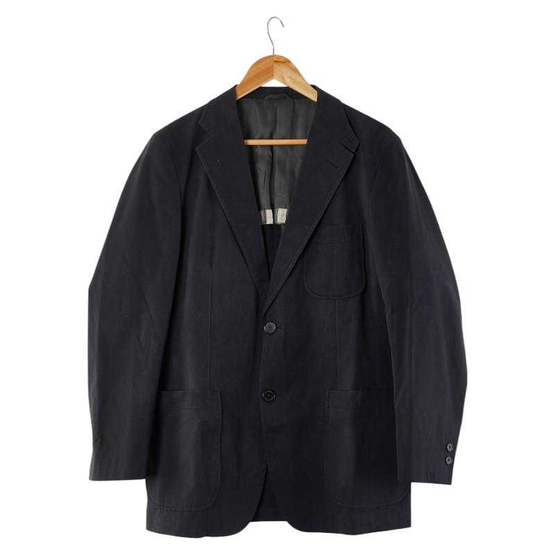 バーバリー シングル テーラードジャケット サイズ：L ダークグレー コットン ポリエステル キュプラ メンズ BURBERRY 【中古】 BURBERRY（バーバリー） シングル テーラードジャケット サイズ：L