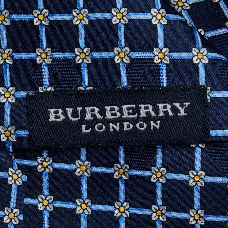 BURBERRY（バーバリー） 花柄 ネクタイ ネイビー マルチカラー シルク