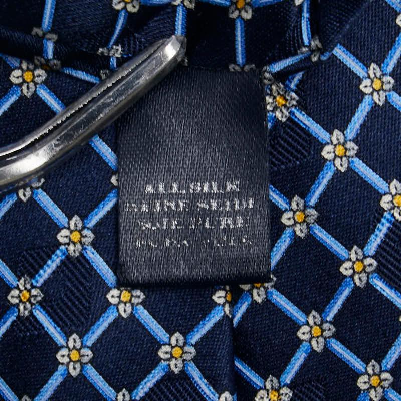 BURBERRY（バーバリー） 花柄 ネクタイ ネイビー マルチカラー シルク