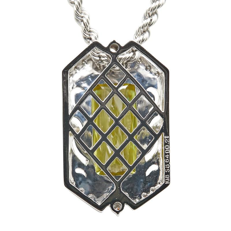K18WG ホワイトゴールド スフェーン8.64ct ダイヤ0.21ct K18WG ホワイトゴールド スフェーン8.64ct ダイヤ0.21ct