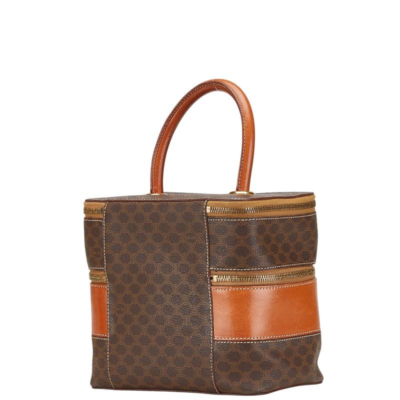 CELINE（セリーヌ） マカダム バニティバッグ メイクボックス ブラウン