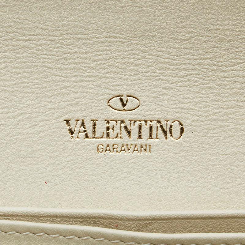 VALENTINO（ヴァレンティノ） ロックスタッズ 長財布 ホワイト レザー 