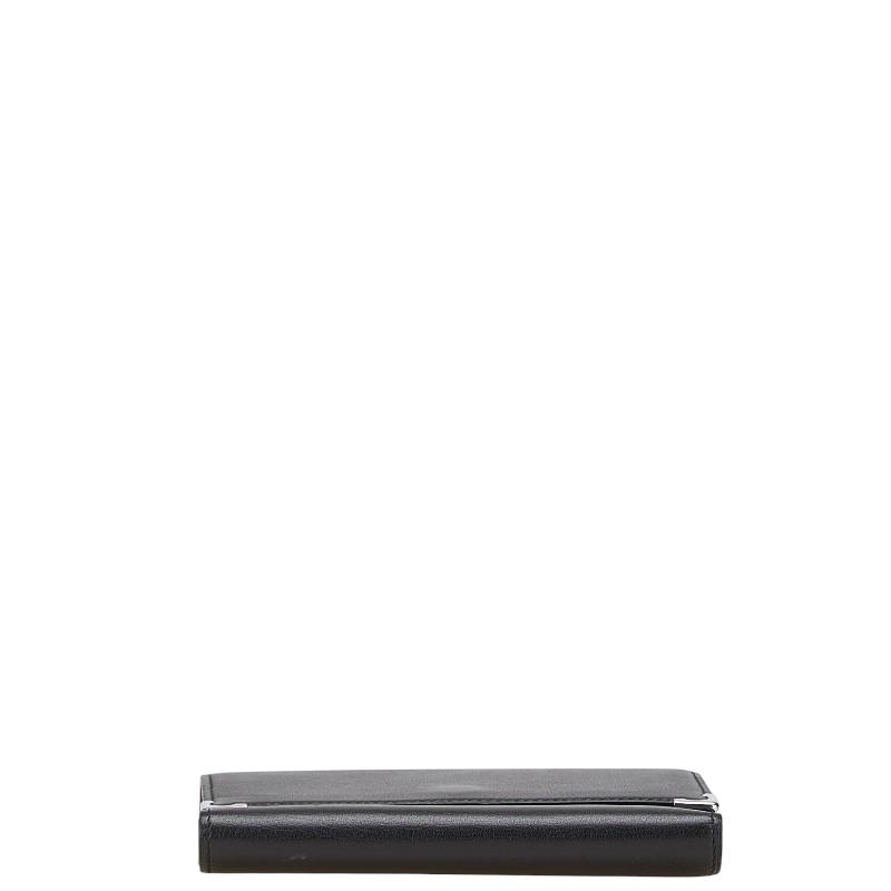 Cartier（カルティエ） 三つ折り財布 ブラック レザー メンズ 【中古