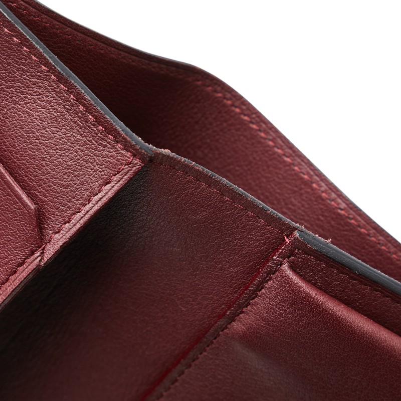 Cartier（カルティエ） 三つ折り財布 ブラック レザー メンズ 【中古