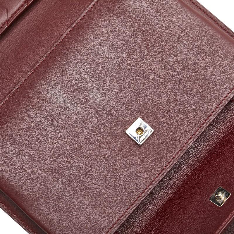 Cartier（カルティエ） 三つ折り財布 ブラック レザー メンズ 【中古