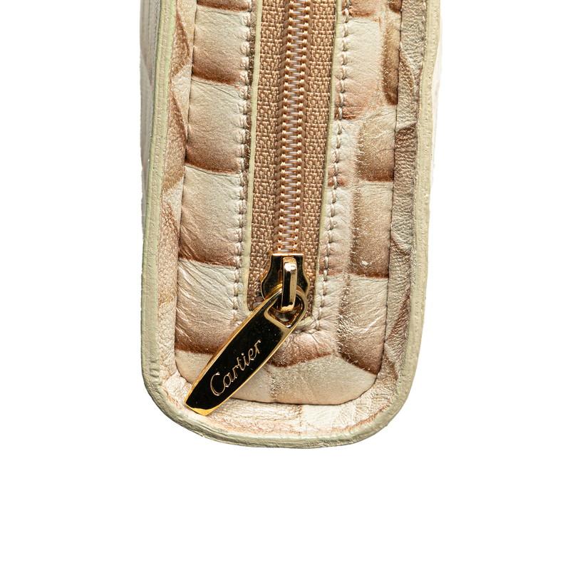 Cartier カルティエ トリニティ ハンドバッグ ベージュ レザー Cartier カルティエ トリニティ ハンドバッグ ベージュ レザー