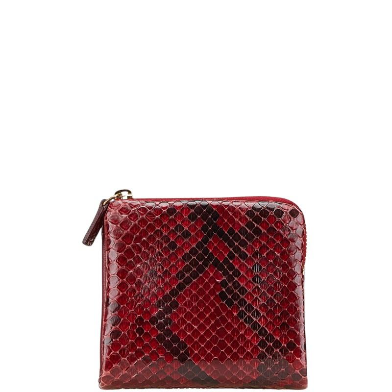 CELINE セリーヌ L字ファスナー 二つ折り財布 レッド ブラック CELINE セリーヌ L字ファスナー 二つ折り財布 レッド ブラック
