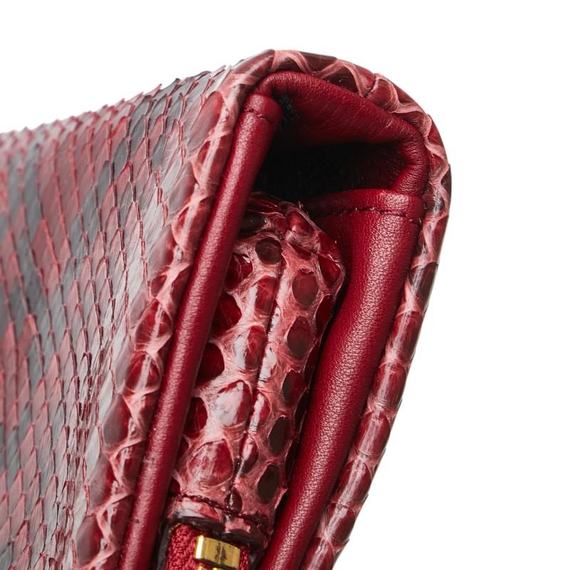 CELINE セリーヌ L字ファスナー 二つ折り財布 レッド ブラック CELINE セリーヌ L字ファスナー 二つ折り財布 レッド ブラック