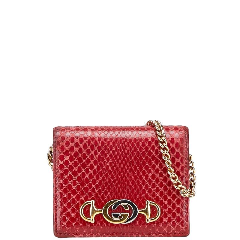 GUCCI（グッチ） ズゥミ 二つ折り財布 ミニチェーンウォレット 570660