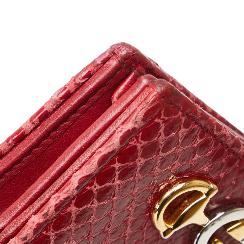 GUCCI グッチ/ズゥミパイソンチェーンウォレット/570660/525***/Aランク/09【中古】 GUCCI - GUCCI グッチ/ズゥミパイソンチェーンウォレット/570660/525