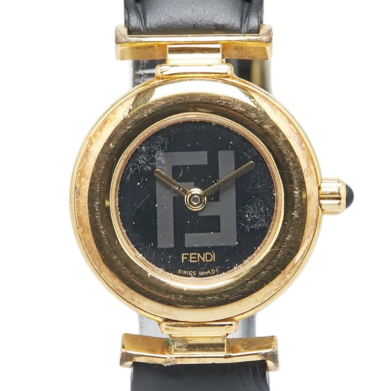 FENDI フェンディ 腕時計 320L クオーツ ブラック文字盤 FENDI フェンディ 腕時計 320L クオーツ ブラック文字盤