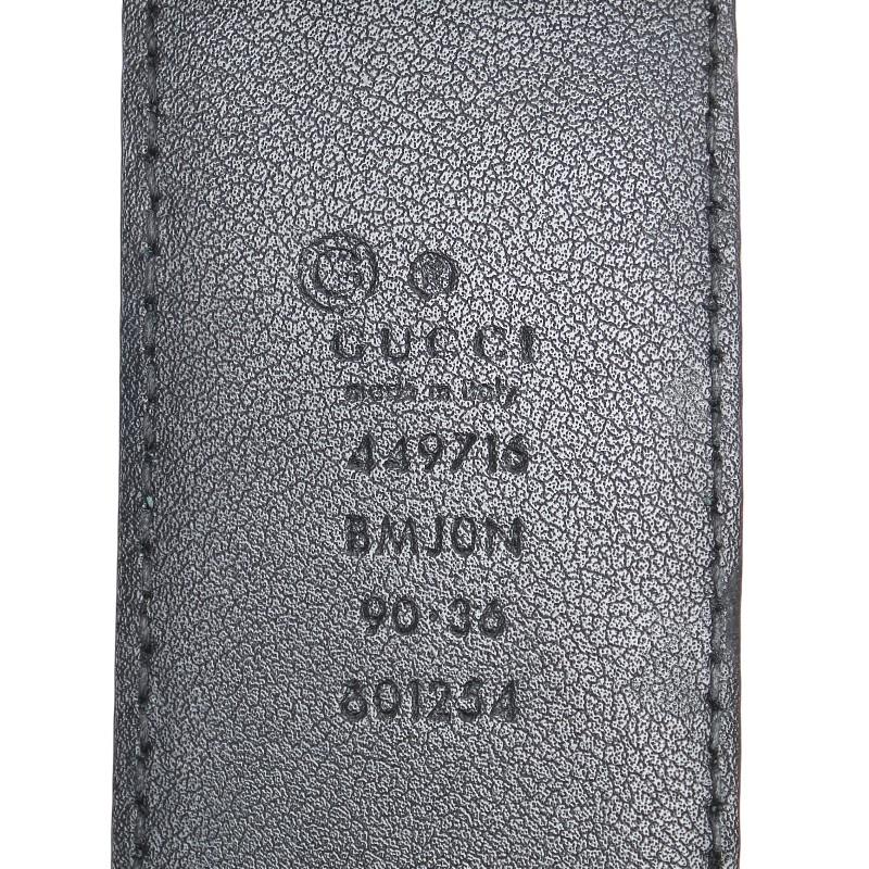 GUCCI（グッチ） マイクログッチシマ ベルト 90/36 449716 ブラック