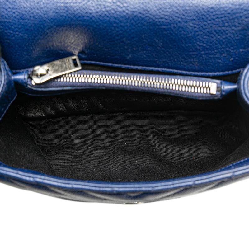 SAINT LAURENT ブルーショルダーバッグ ASUS サンローラン YSL モノグラム カレッジ チェーンショルダー