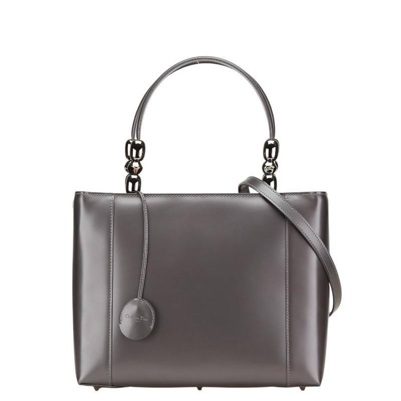 ディオール マリスパール ハンドバッグ ショルダーバッグ 2WAY グレー レザー レディース Dior 【中古】 ディオール マリスパール ハンドバッグ ショルダーバッグ 2WAY グレー