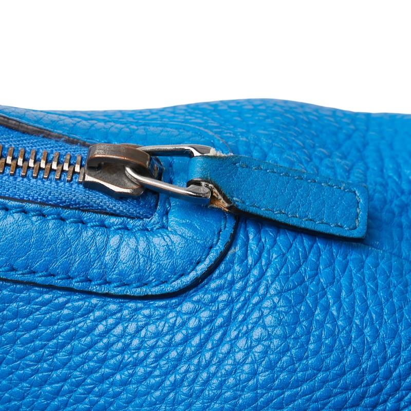 GUCCI スエード 2WAY ブルー ハンドバッグ　ショルダーバッグ レザー GUCCI スエード 2WAY ブルー ハンドバッグショルダーバッグ レザー