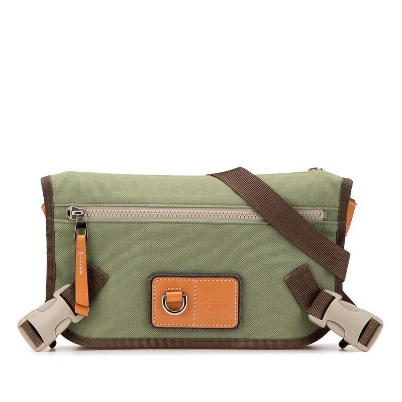 【美品】ロエベ アナグラム 斜め掛け　ショルダーバッグ メッセンジャーバッグ LOEWE（ロエベ） アナグラム アイ ネイチャー 斜め掛け ショルダー