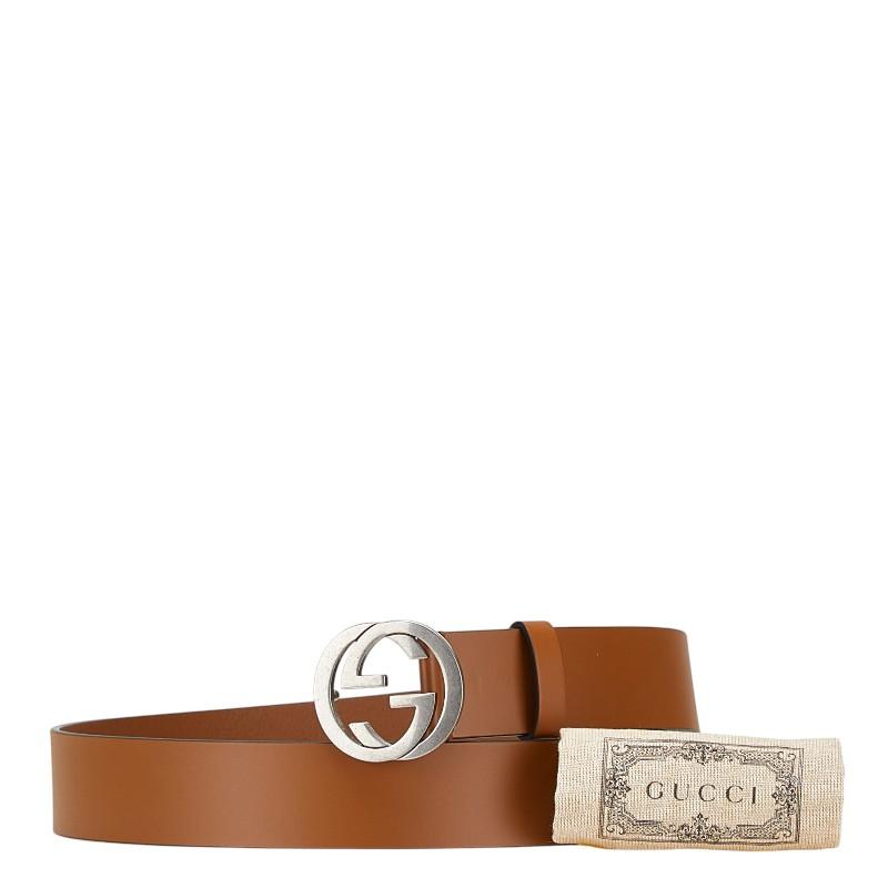 GUCCI（グッチ） インターロッキングG ベルト 90.36 546389 ブラウン