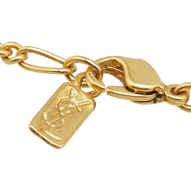 ASUS サンローラン YSL ロングネックレス ゴールド メッキ