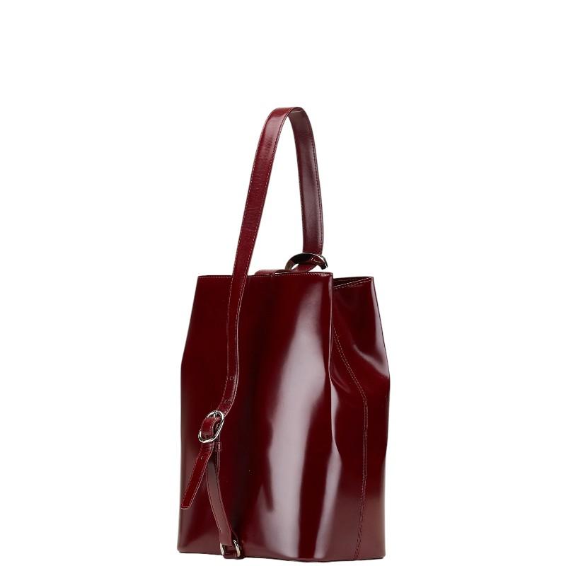 Cartier】ハンドバッグ パンテール レザー ボルドー