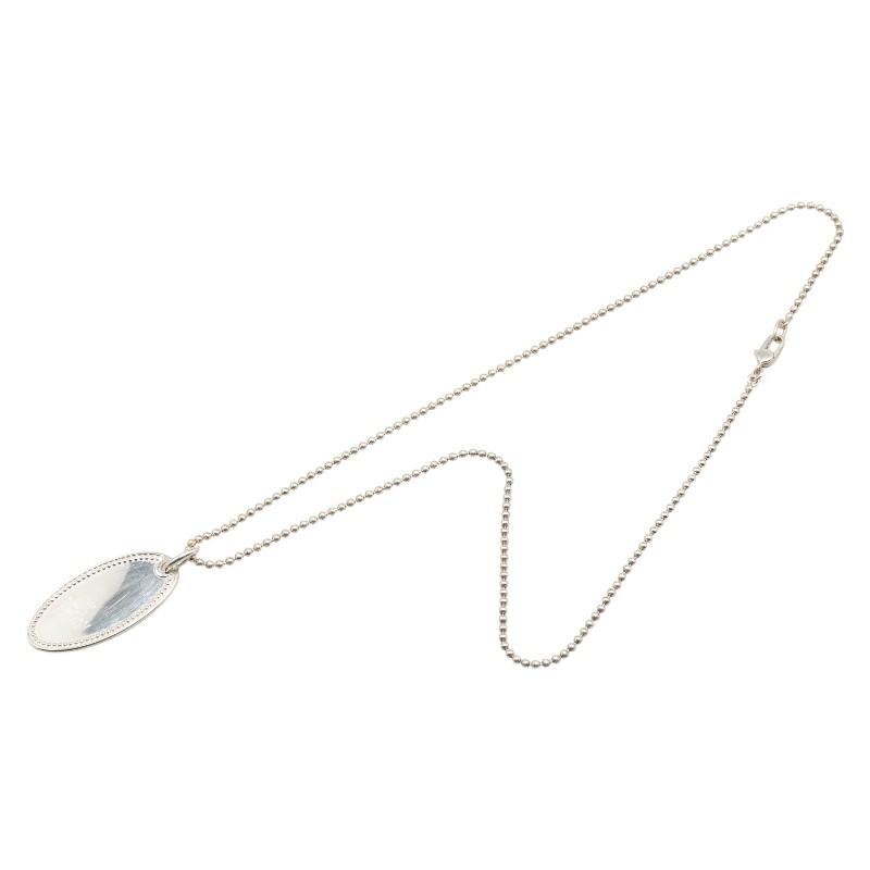 GUCCI（グッチ） オーバルプレート ネックレス ボールチェーン SV925