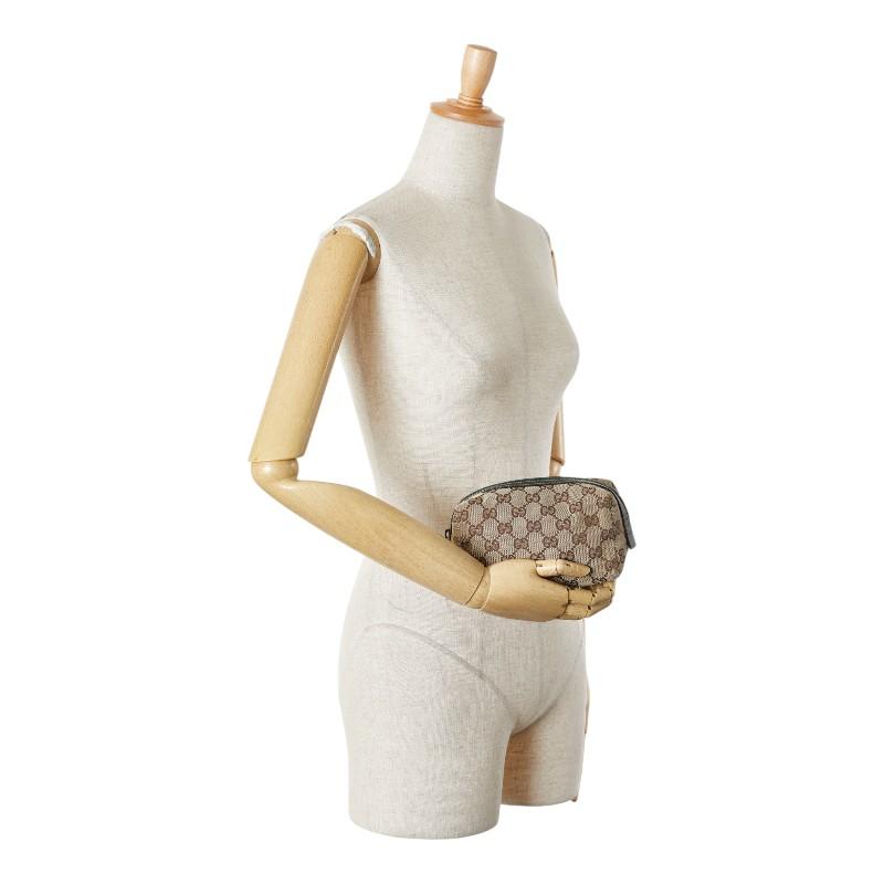 GUCCI キャンバス ポーチ ベージュ/ブラウン GUCCI グッチ ポーチ 化粧ポーチ レディース メンズ GG
