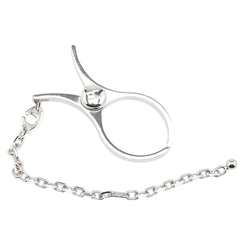 HERMES エルメス フィルー 手袋ホルダー グローブホルダー シルバー  