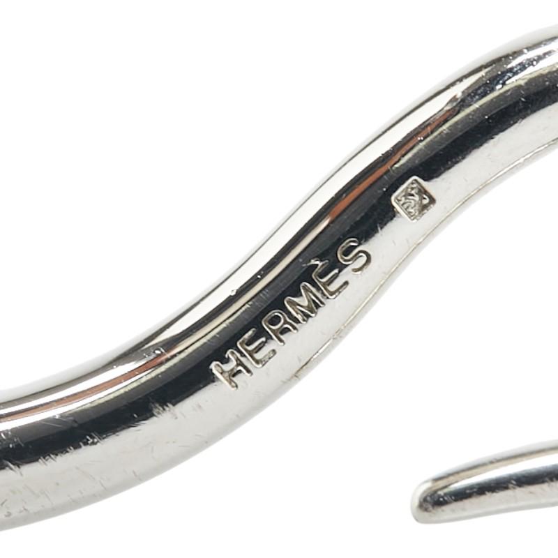 良品　HERMES エルメス　ジャンボ　レザー　シルバー金具　ブレスレット　箱付 HERMES（エルメス） ジャンボ ブレスレット ブラウン シルバー レザー