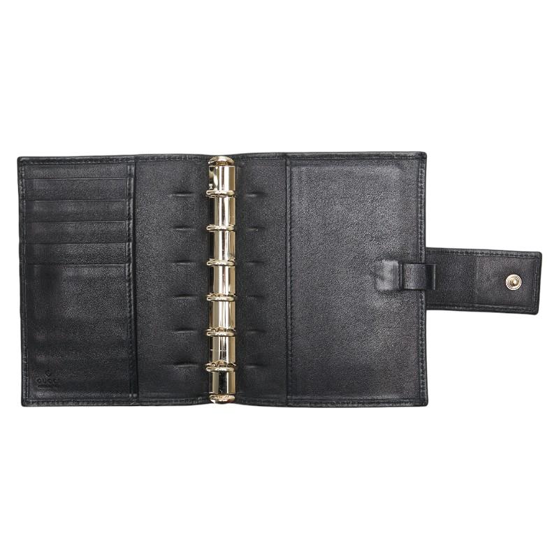 GUCCI グッチ グッチシマ 手帳カバー 115240 ブラック レザー