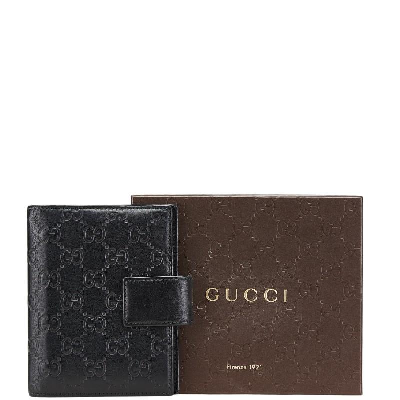 GUCCI グッチ グッチシマ 手帳カバー 115240 ブラック レザー