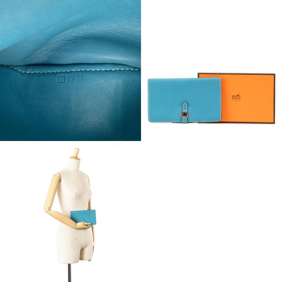 HERMES エルメス ドゴンGM 長財布 札入れ ブルージーン トリヨン HERMES エルメス ドゴンGM 長財布 札入れ ブルージーン トリヨン
