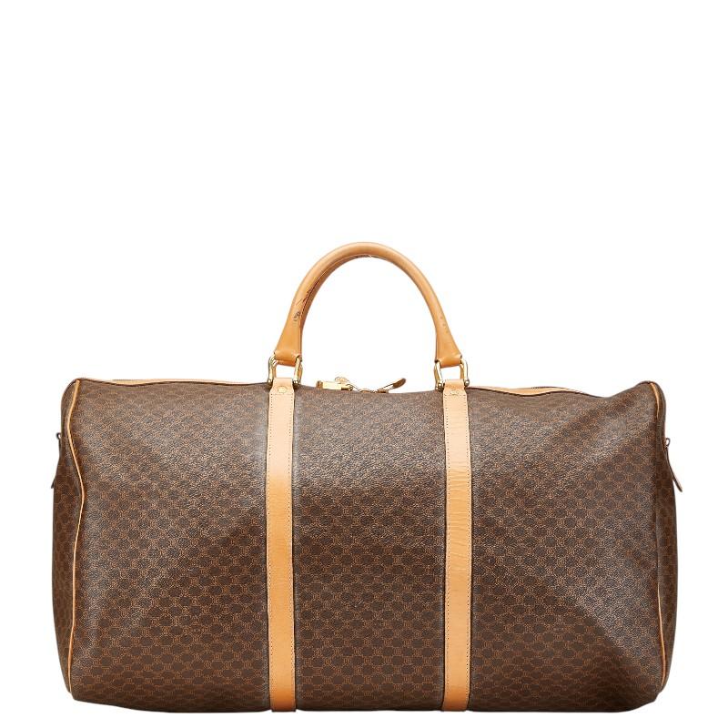CELINE（セリーヌ） マカダム ハンドバッグ ボストンバッグ ブラウン