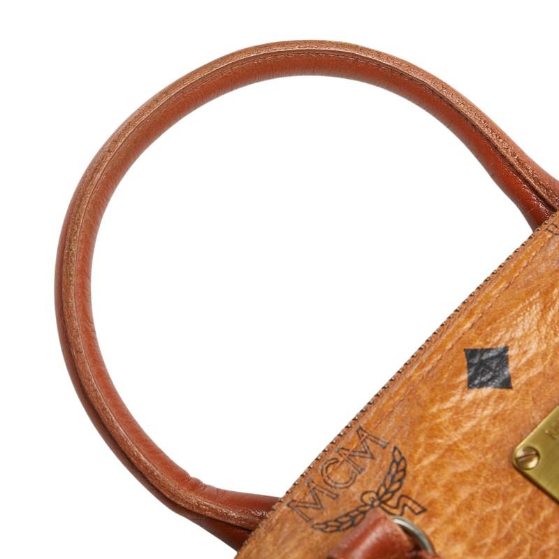 MCM バッグ ヴィセトス ミニボストン PVC レザー MCM ミニボストンバッグ ヴィセトス ブラック レザー