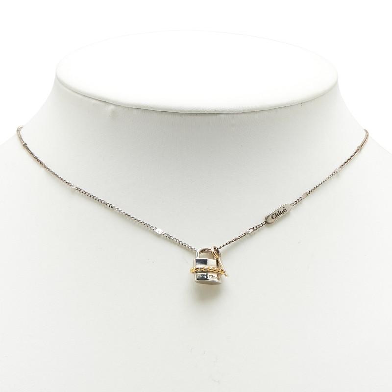Chloe（クロエ） パディントン カデナ モチーフ ネックレス シルバー