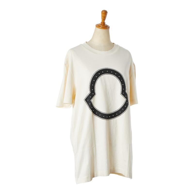 【新品未使用】MONCLER モンクレール アイボリー Tシャツ Mサイズ MONCLER モンクレール 22SS STUDS LOGO TEE Tシャツ サイズ：M