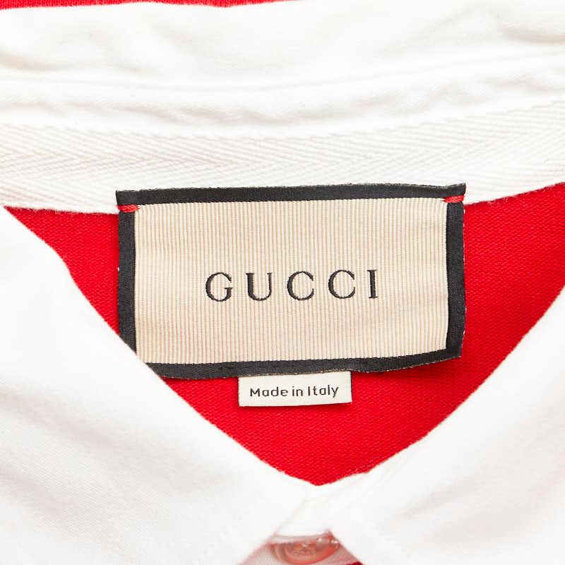 Gucci ラガーシャツ GUCCI（グッチ） ボーダー ポロシャツ ラガーシャツ 長袖 サイズ：S