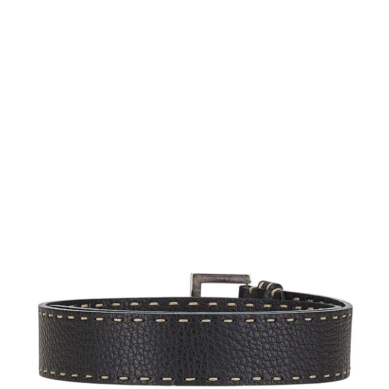 FENDI（フェンディ） セレリア ベルト 95/38 ブラック レザー メンズ 