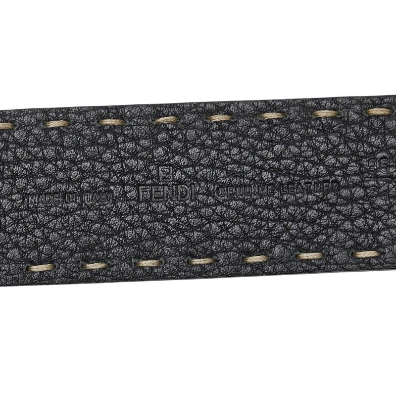 FENDI（フェンディ） セレリア ベルト 95/38 ブラック レザー メンズ 