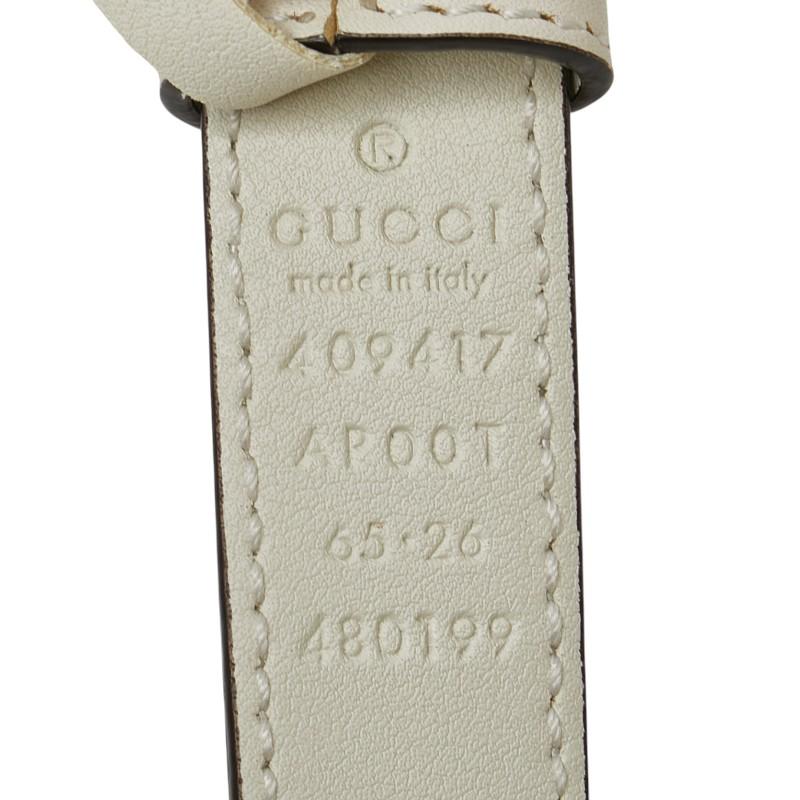 GUCCI（グッチ） GGマーモント ベルト 65/26 409417 ホワイト レザー